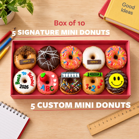 Custom & Signature Mini Donut Box of 10